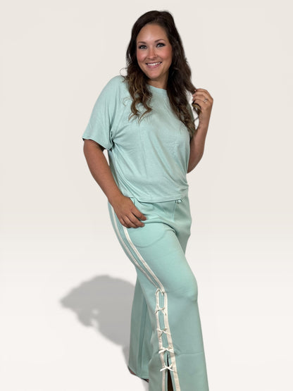 Sweet Ribbon Stripe Lounge Set