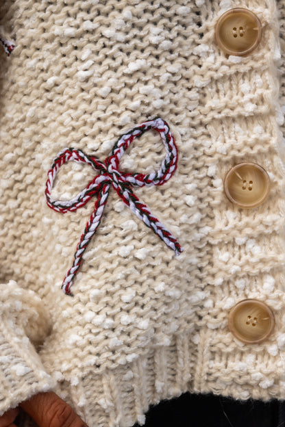 Pretty Ribbon Popcorn Cardigan