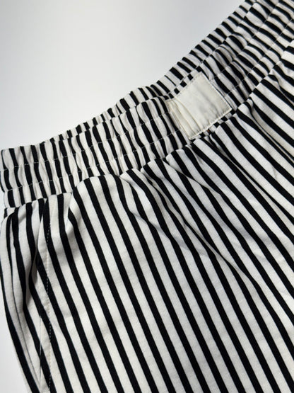 Black Stripe High Wasted Pants