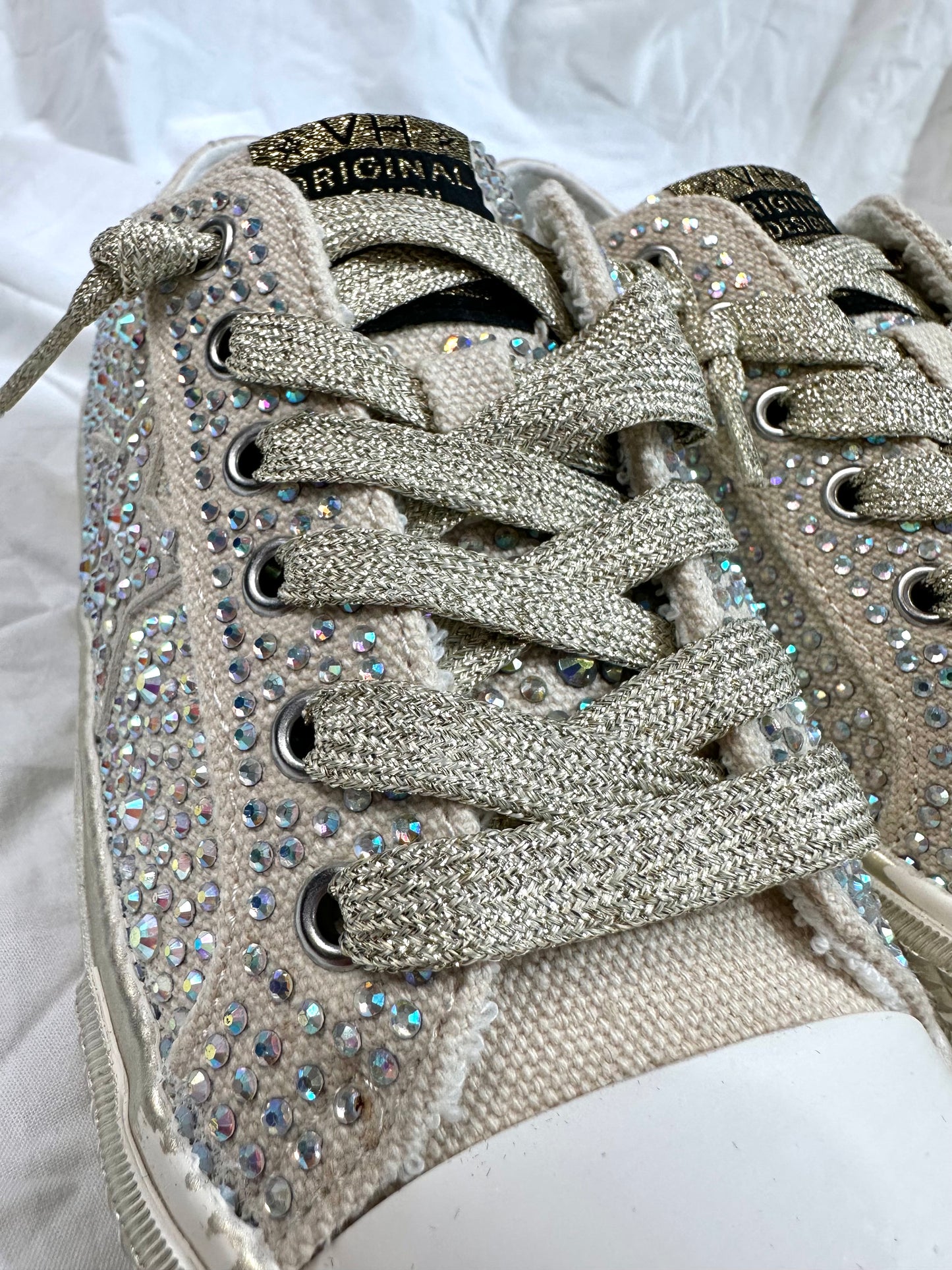 Lunden Lux Gold Rhinestone Vintage Havana Sneakers
