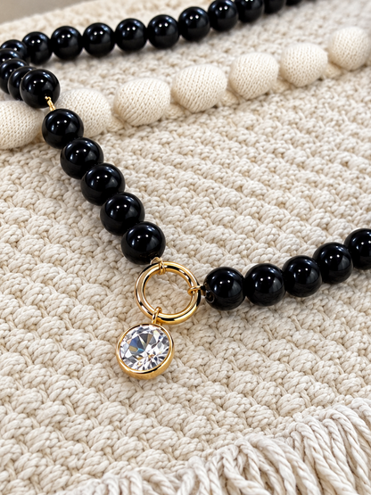 Onyx Stone Beaded Necklace
