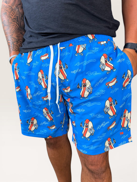 Hot Dog Swim Trunk Shorts