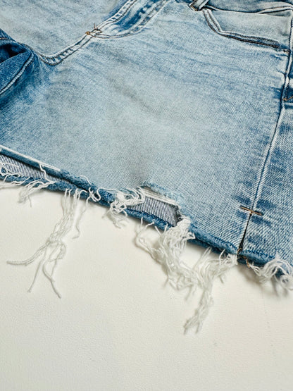 Willow Distressed Hem Denim Shorts