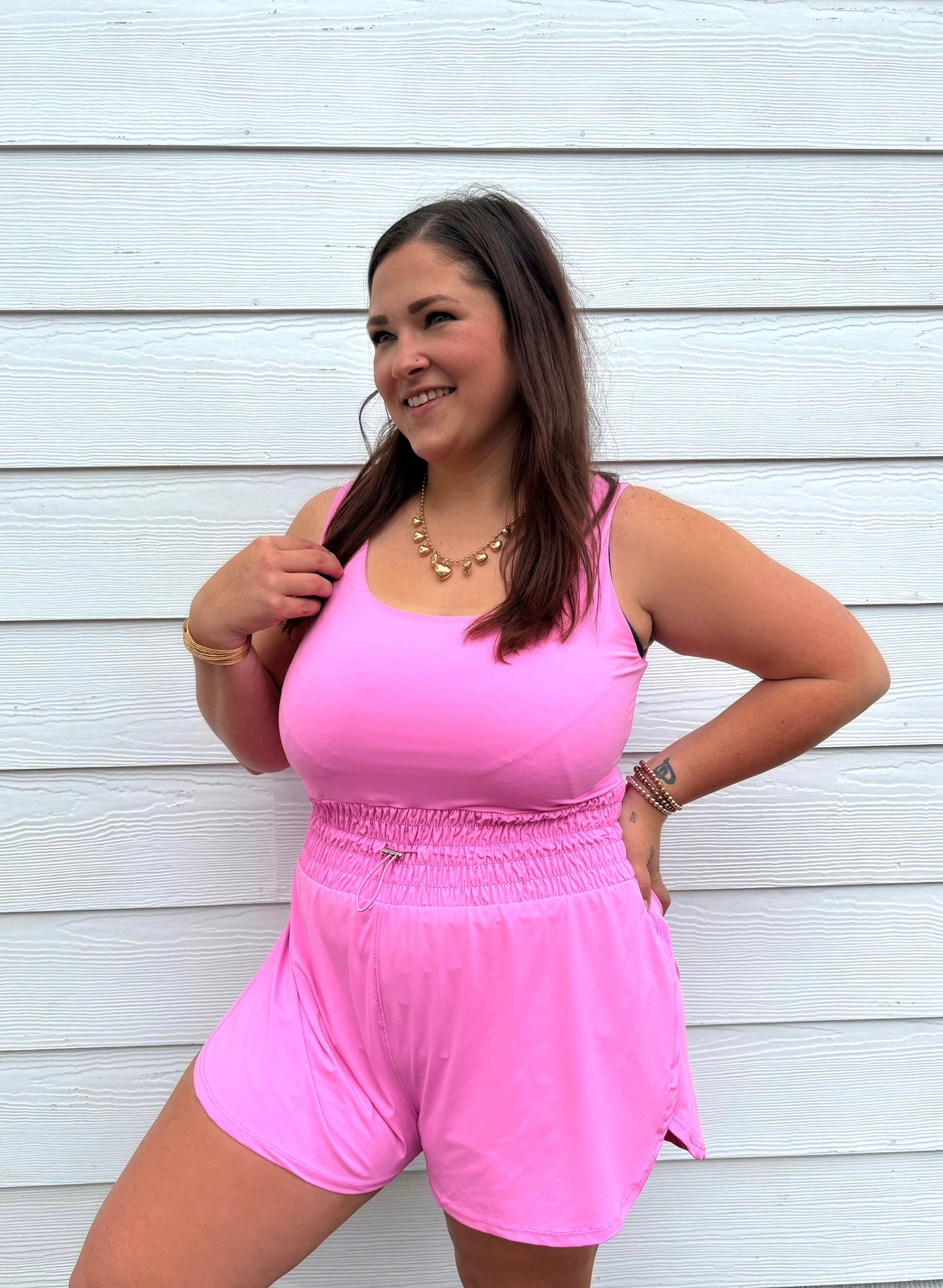 Snatch Me Up Cinched Waist Active Romper
