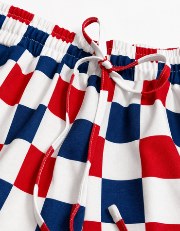 Independence Day Checkered Shorts