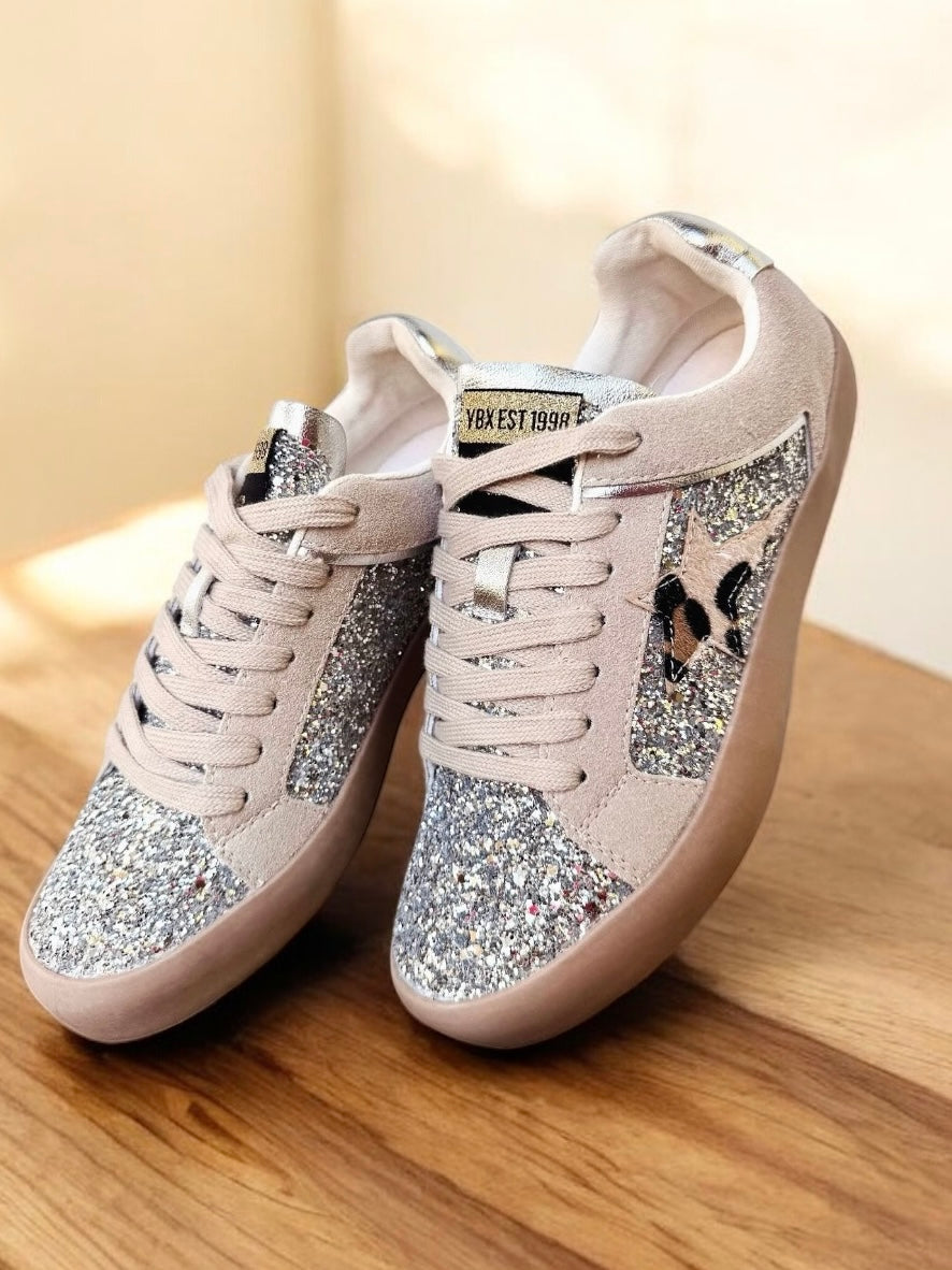 Superstar Leopard Glitter Low-Top Sneakers