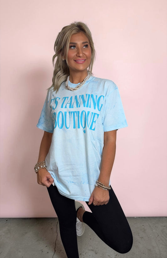 Blue On Blue Acid Washed TTB Graphic Tshirt