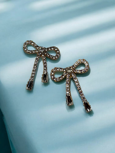 Elegant Ribbon Stud Earrings