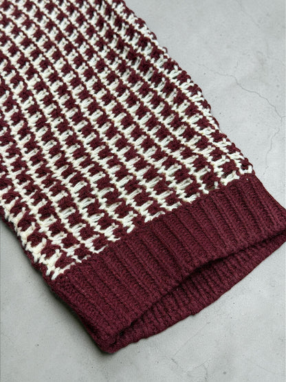 Crimson Drape Sweater Top