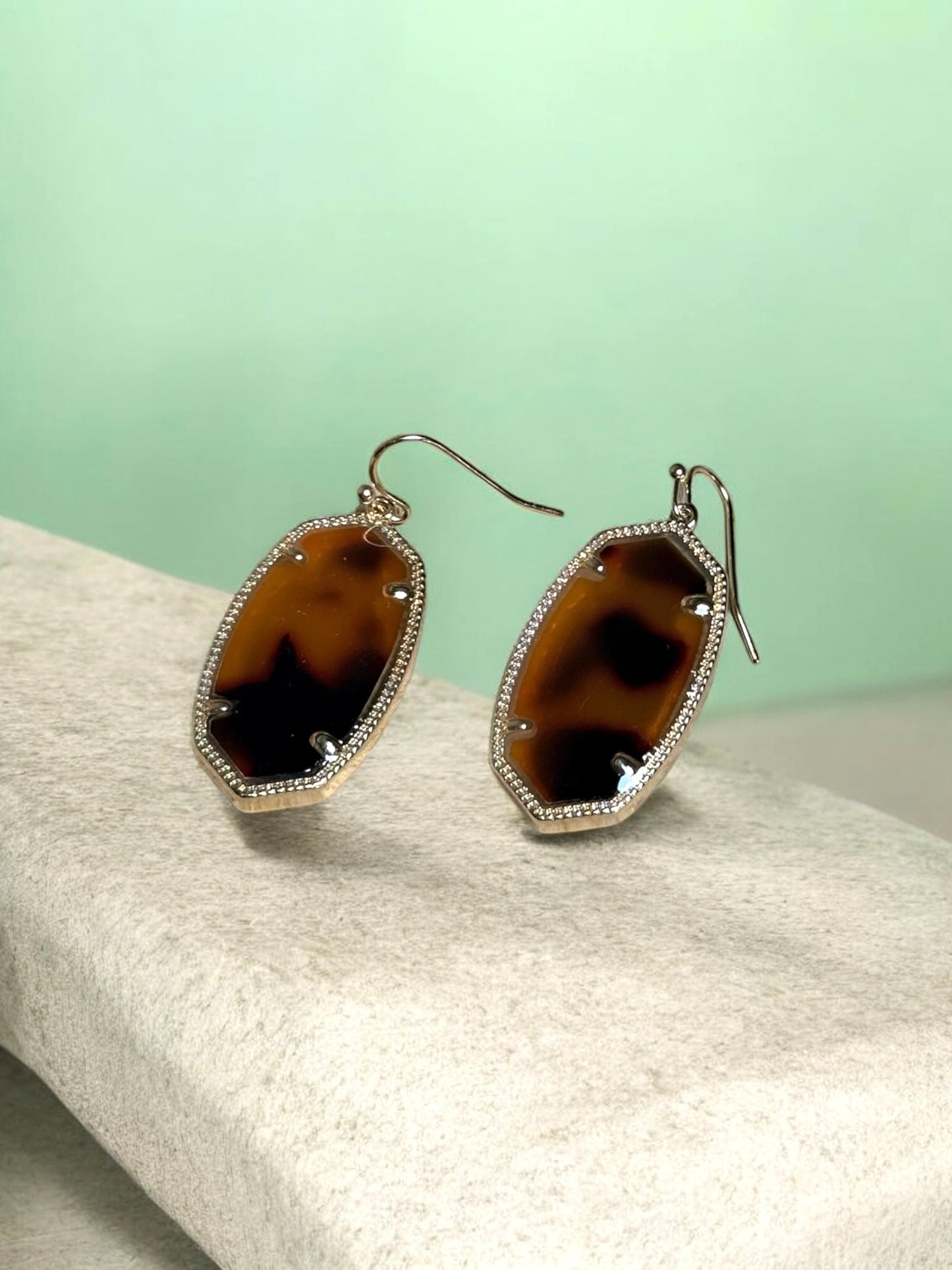 Amber Veil Dangle Earrings