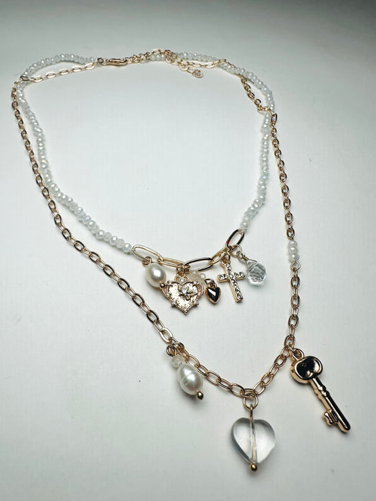 By Your Grace Dainty Charm Necklace