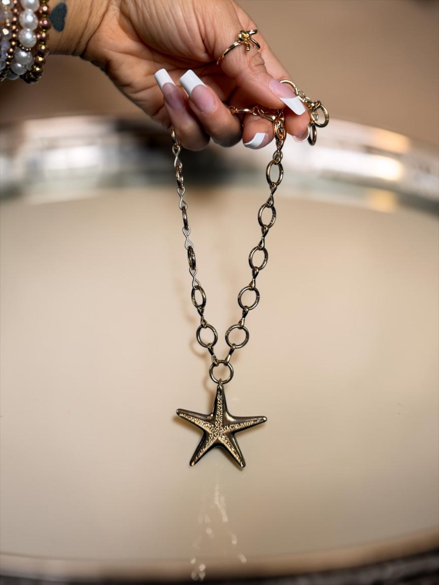 Subtle Statement Star Fish Charm Necklace