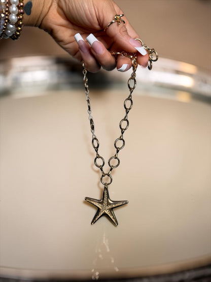 Subtle Statement Star Fish Charm Necklace