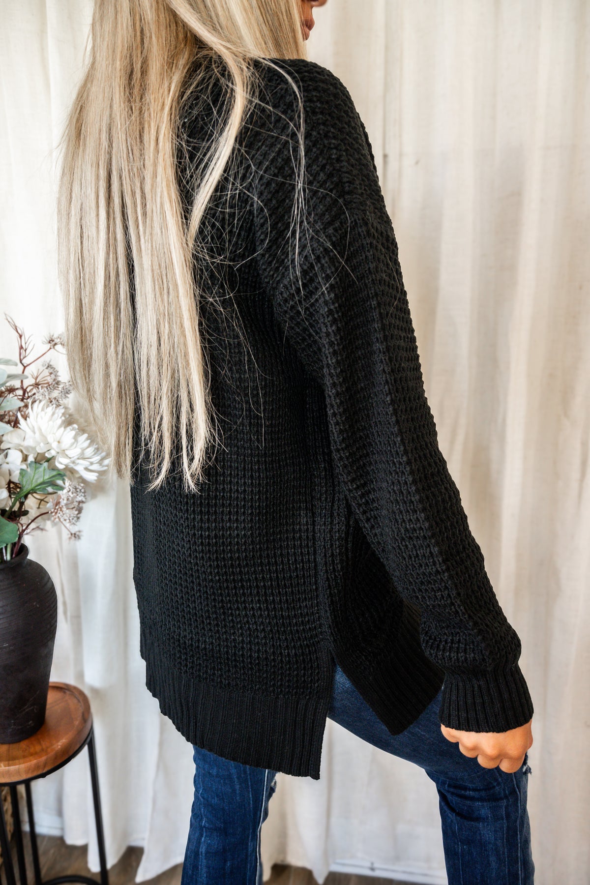 Waffle Haven Open Cardigan
