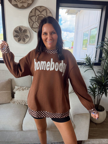 Lace HOMEBODY Mock Neck Sweatshirt