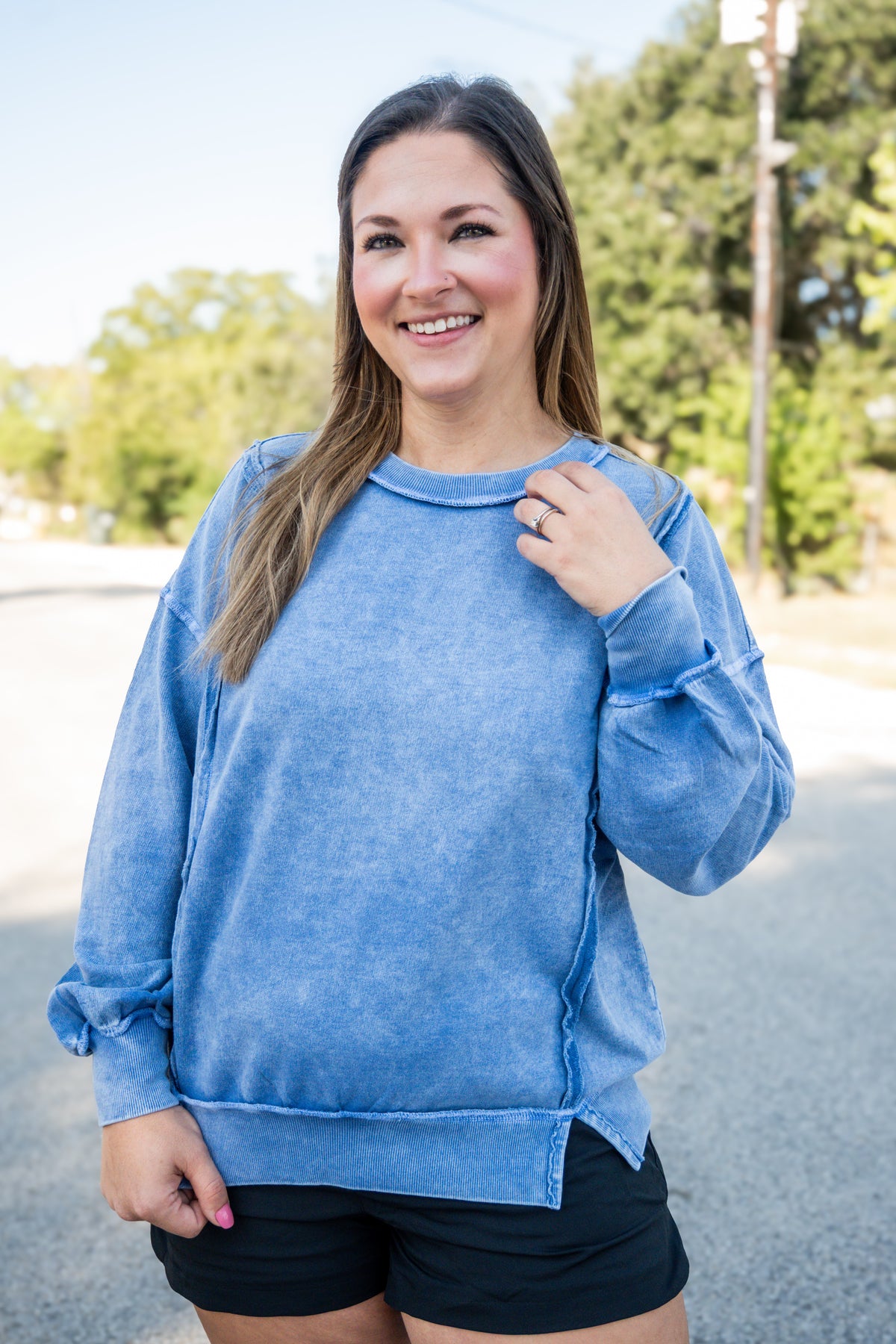 Effortless Exposed Seam Sweatshirt