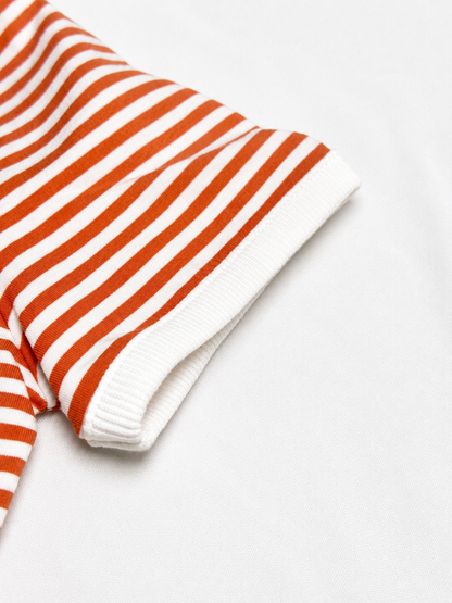 Modern Stripe Rib Tee Top