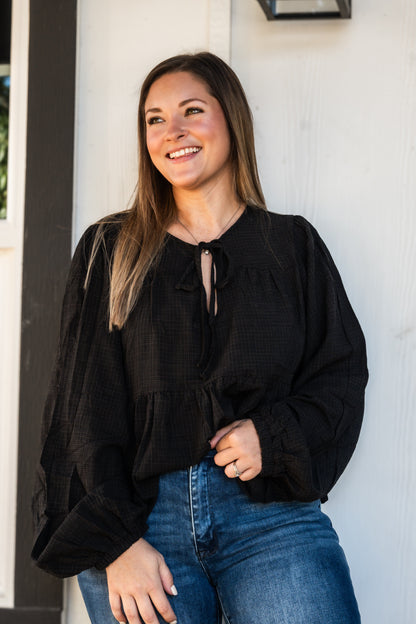 Celine Tie-Front Blouse Top