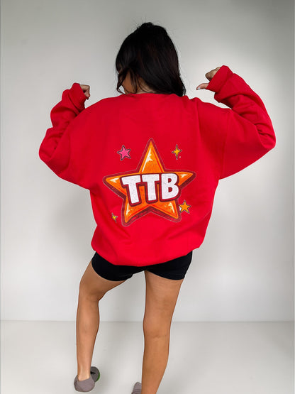 Red TTB Star Graphic Crewneck