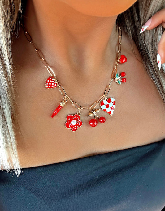 The Perfect Cherry Lovin Charm Necklace