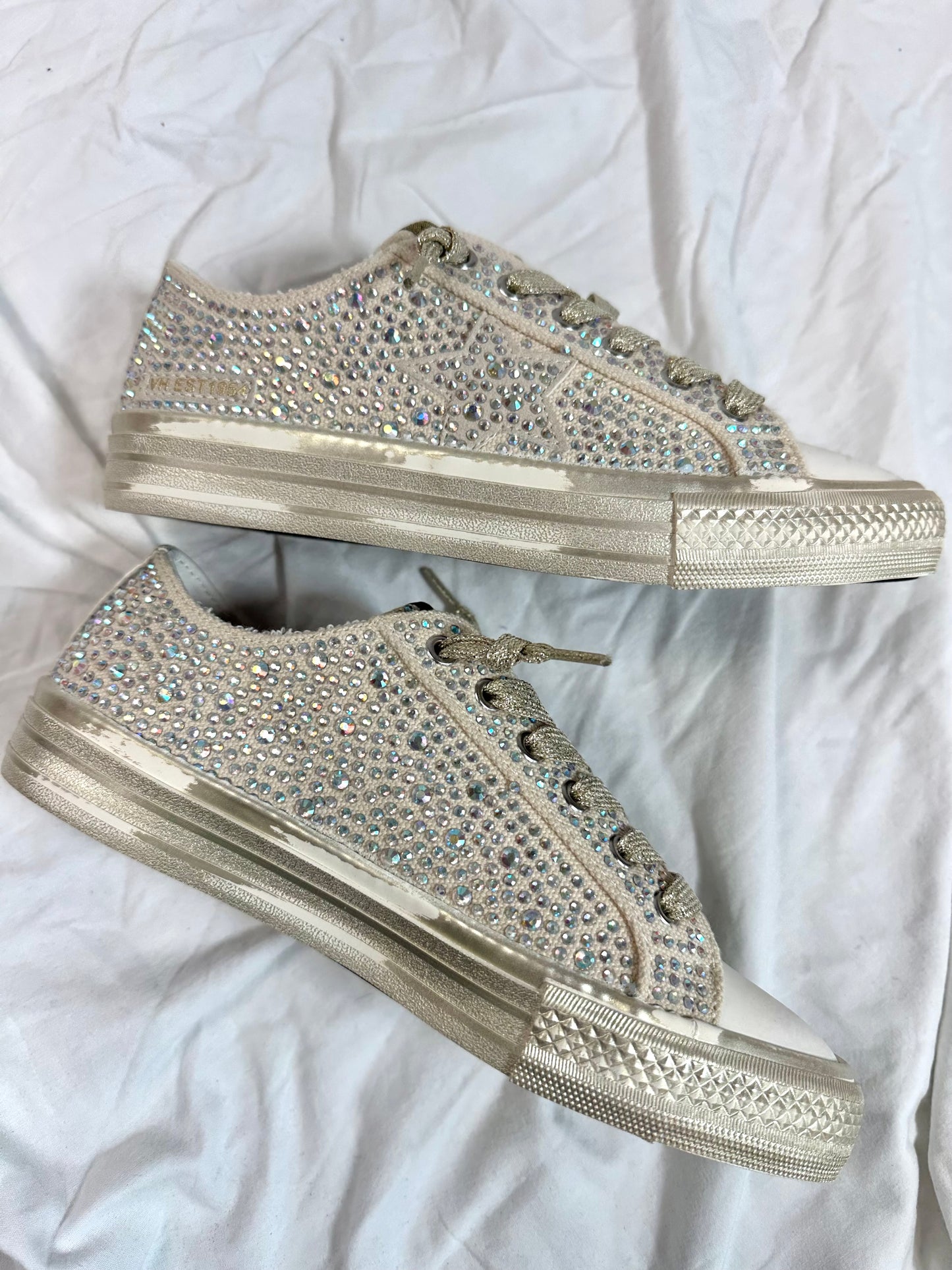 Lunden Lux Gold Rhinestone Vintage Havana Sneakers