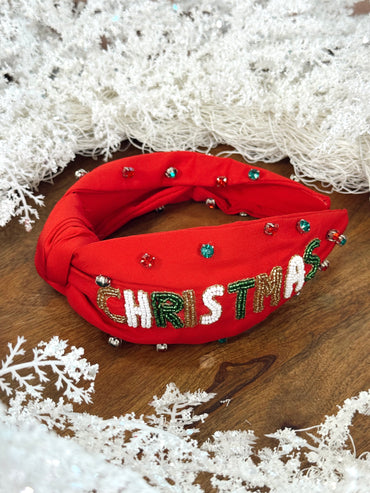 Holiday Spirit Beaded Headband