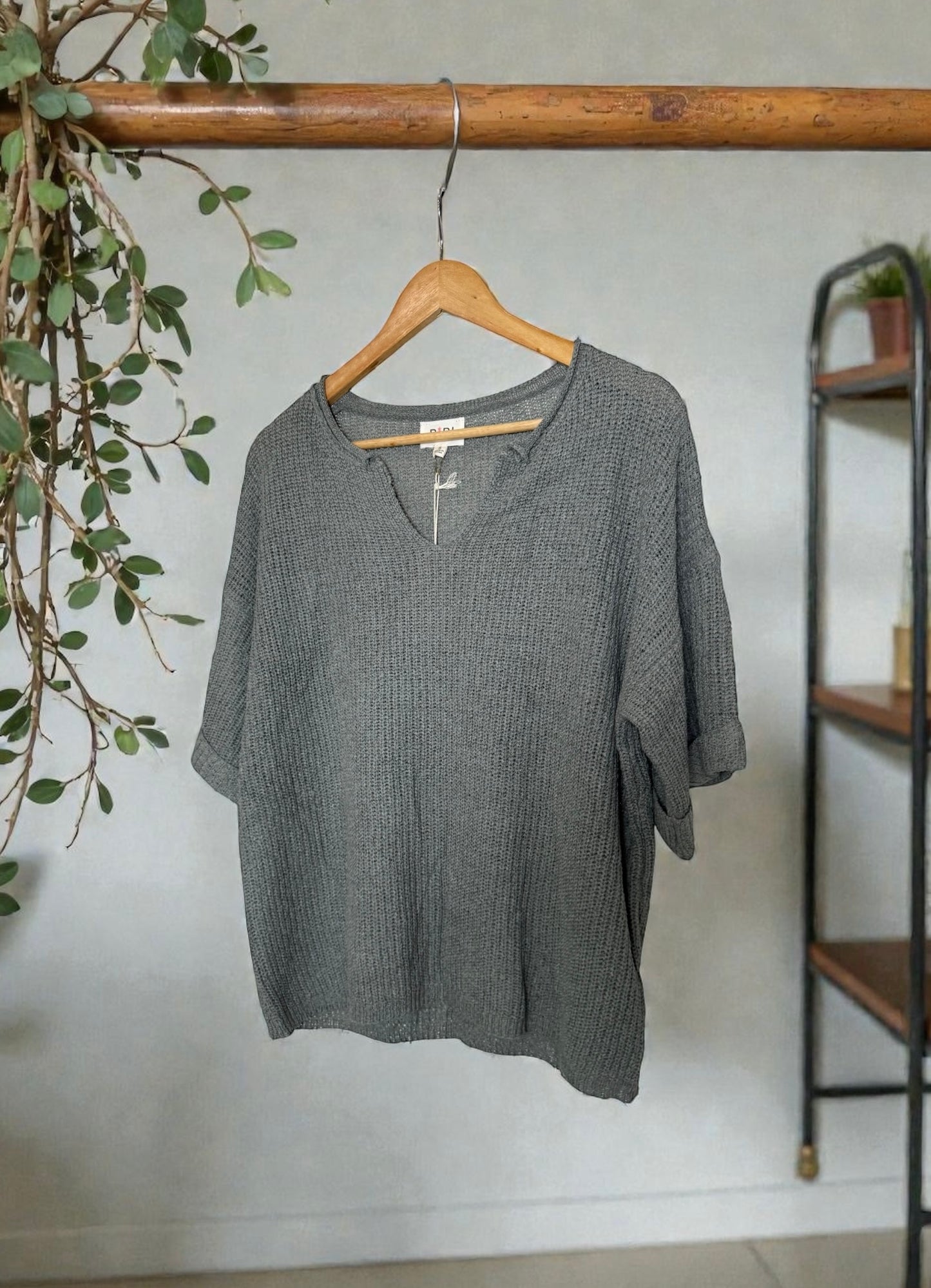 Life Of Leisure Wide Neck Knit Top