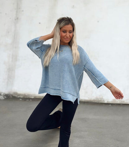 The Washed Cloud Knit Sweater Top