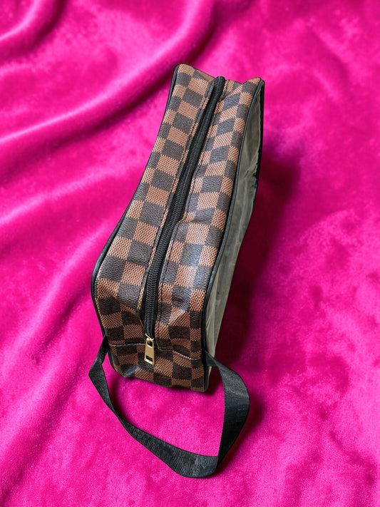 Checkered Toiletry Travel Bag