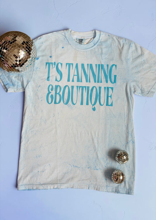 Blue On Blue Acid Washed TTB Graphic Tshirt