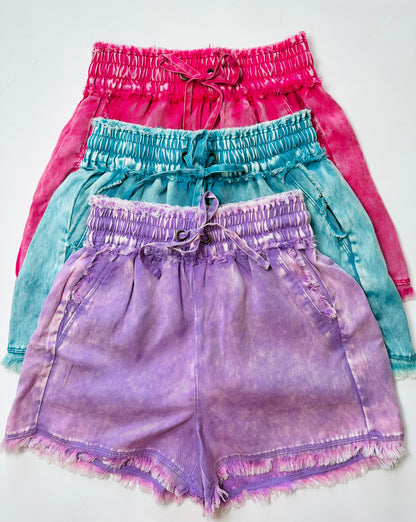 Get Right Acid Wash Shorts