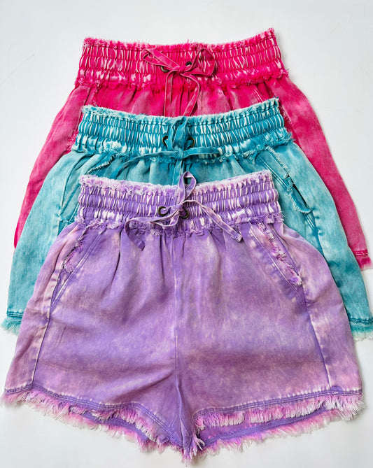 Get Right Acid Wash Shorts