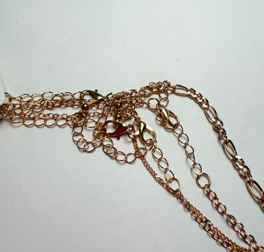 Beautiful Bows Multi Layered Charm Necklace