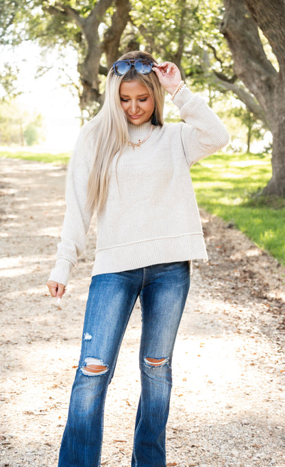 Misty Morning Knit Sweater Top