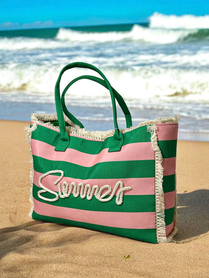 Striped Summer Tote Bag