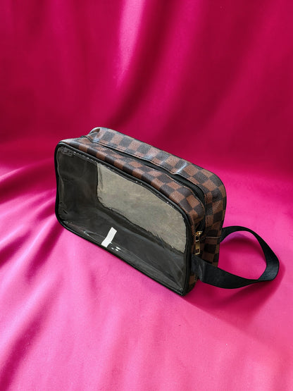 Checkered Toiletry Travel Bag