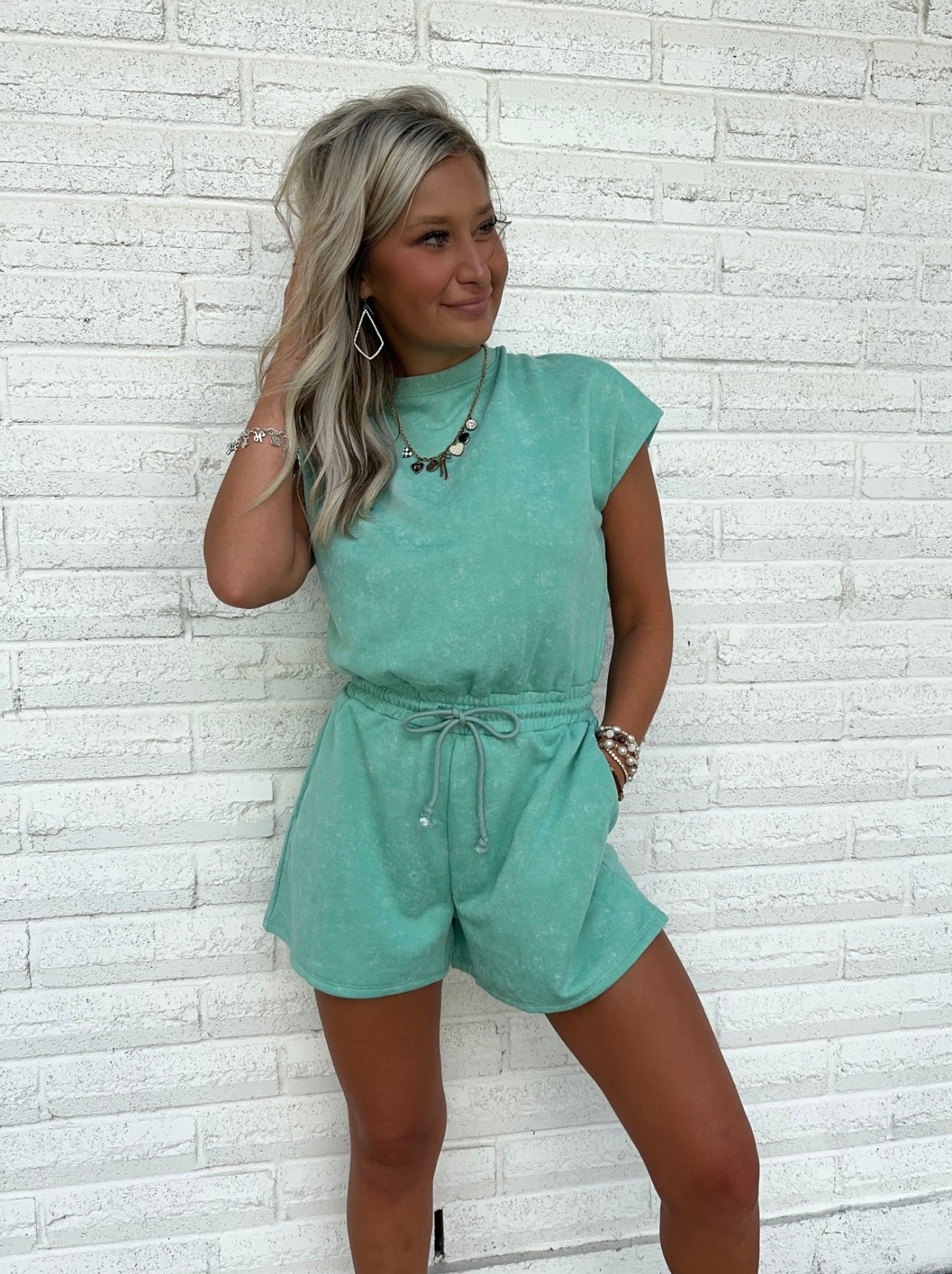 Catch a Break Mineral Wash Romper