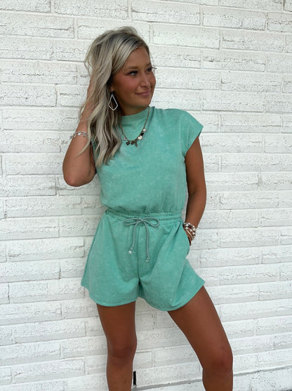Catch a Break Mineral Wash Romper