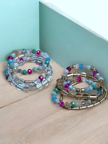 Color Pop Beaded Bracelet Set