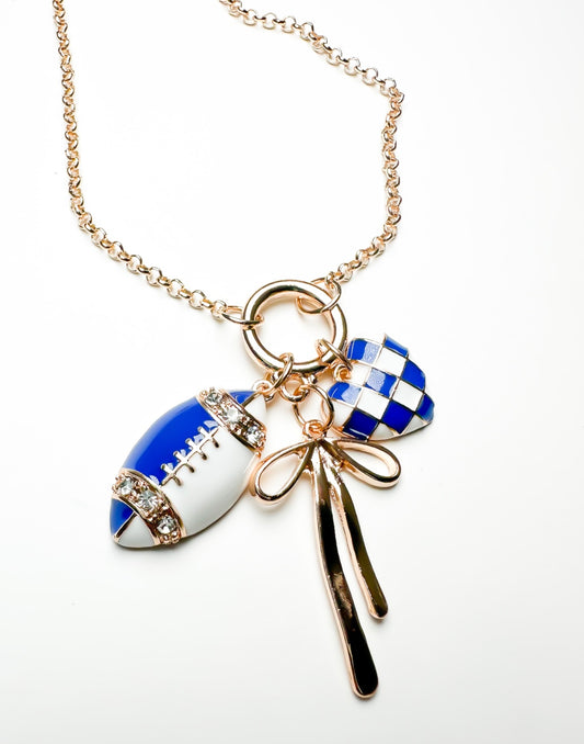 Big Blue Pride Charm Necklace