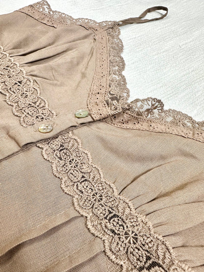 Follow Me Brown Linen Tank Top