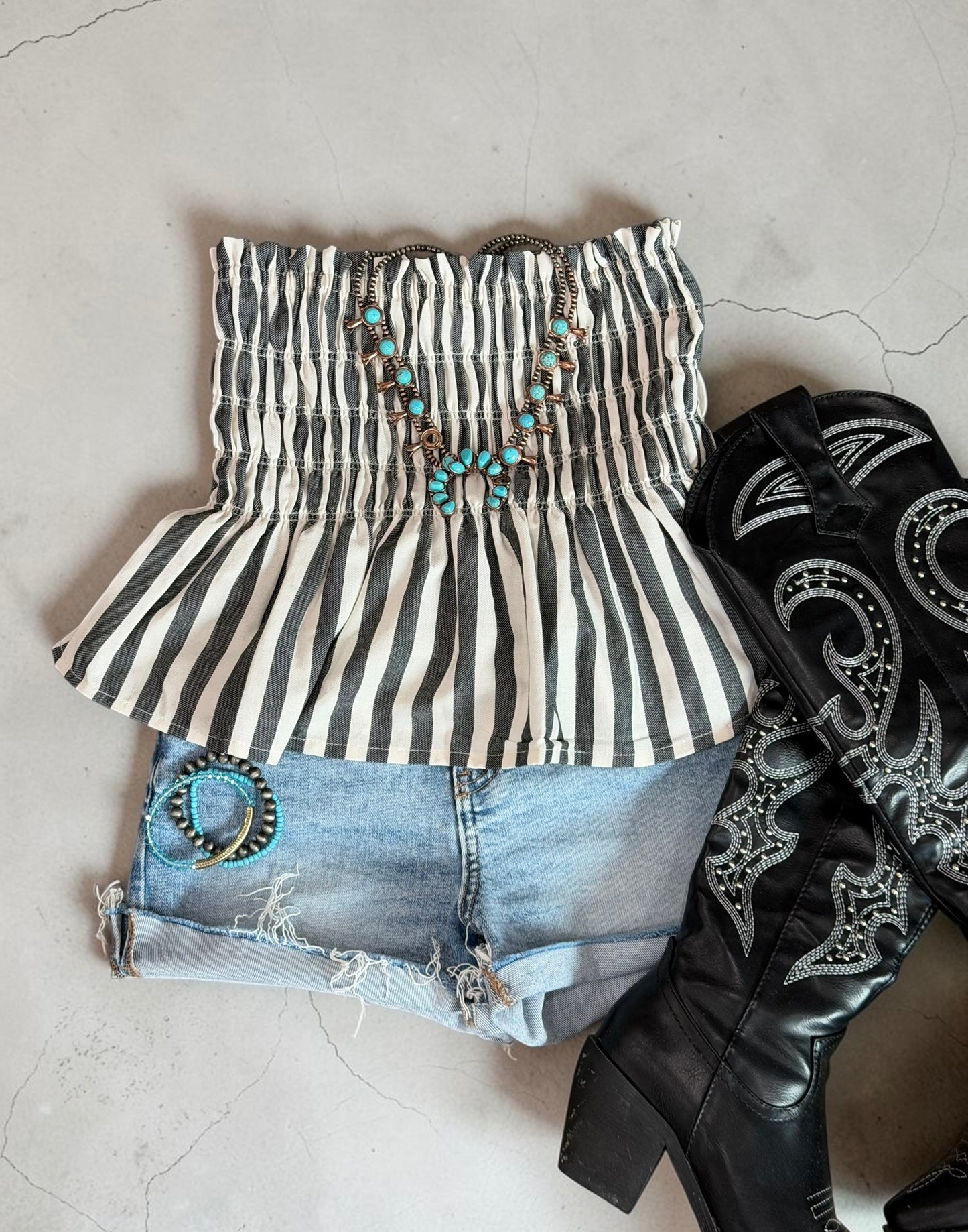 Coastal Stripe Tube Top