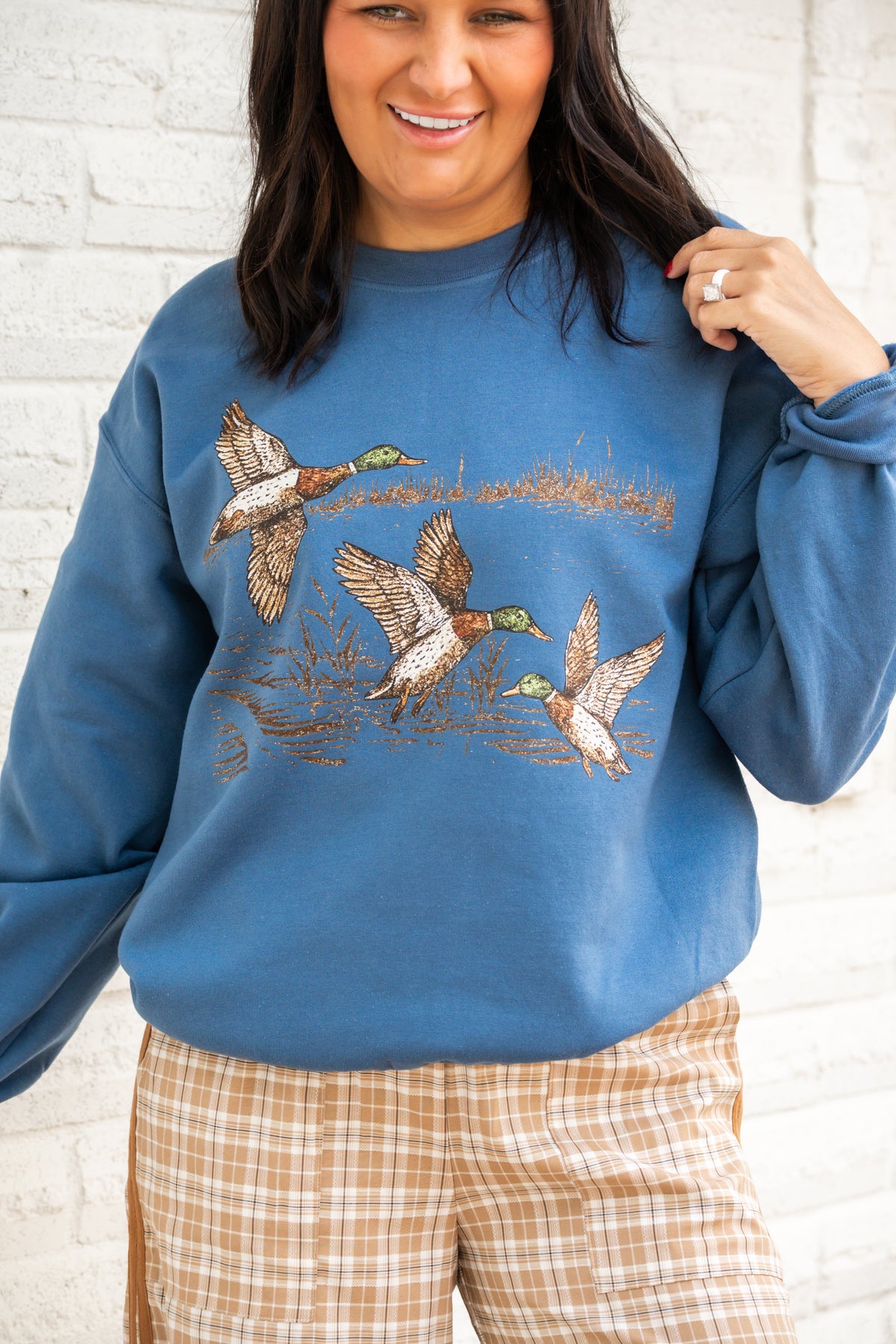 Flying Ducks Graphic Crewneck