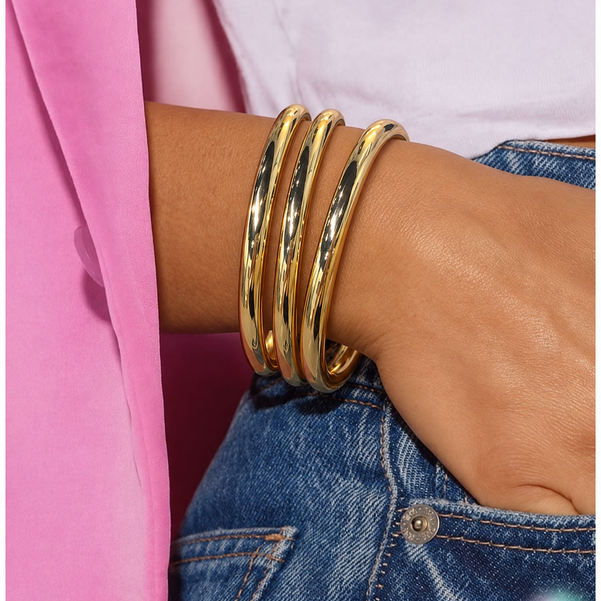 Triple Threat Bangle Bracelet Set