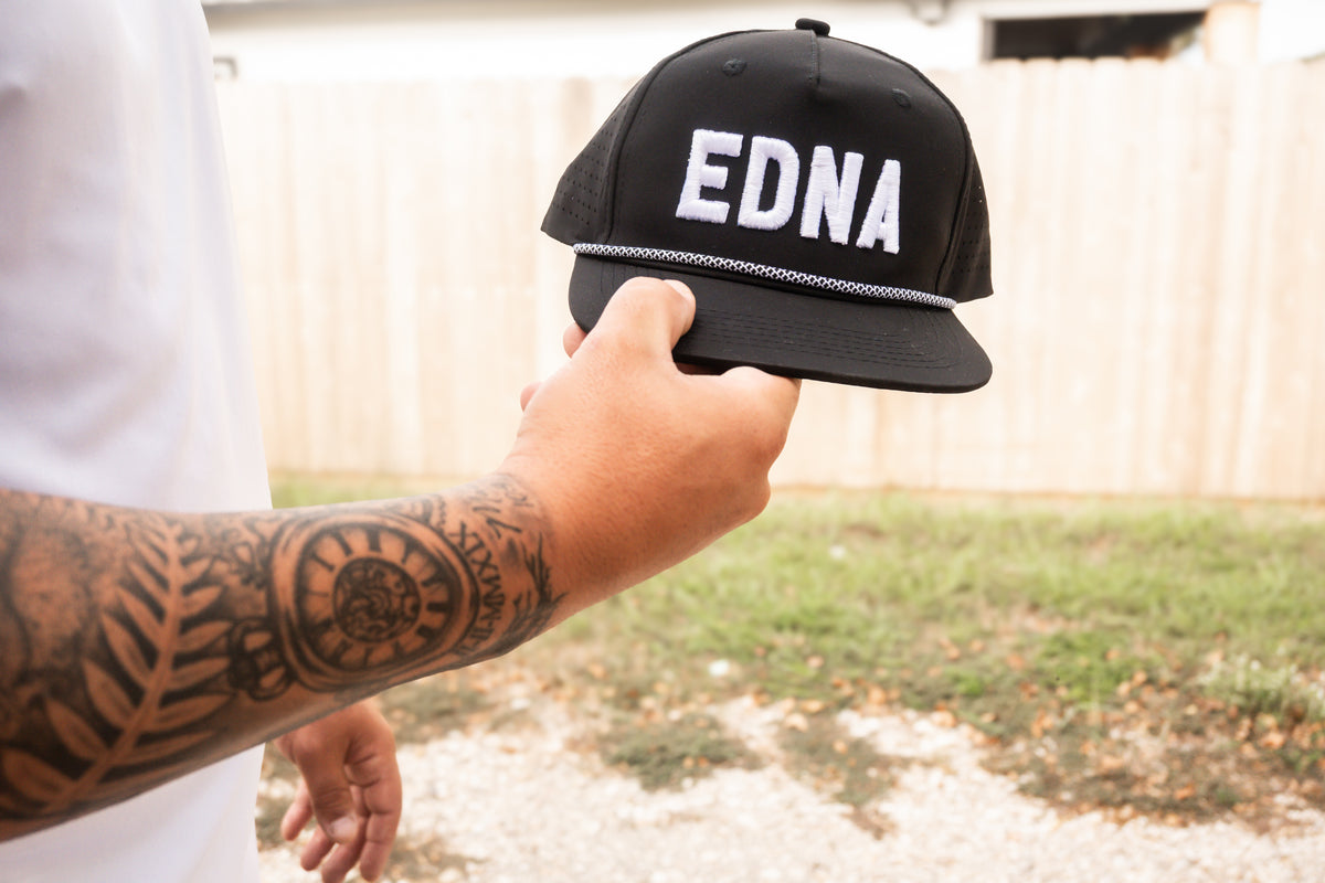 EDNA Black Rope Hat