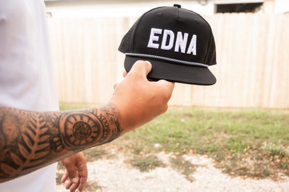 EDNA Black Rope Hat