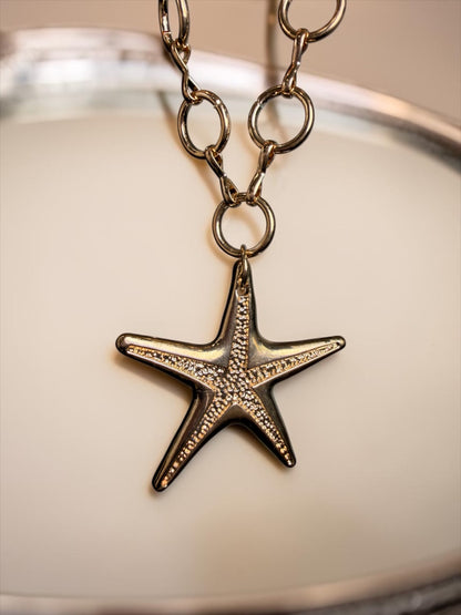 Subtle Statement Star Fish Charm Necklace