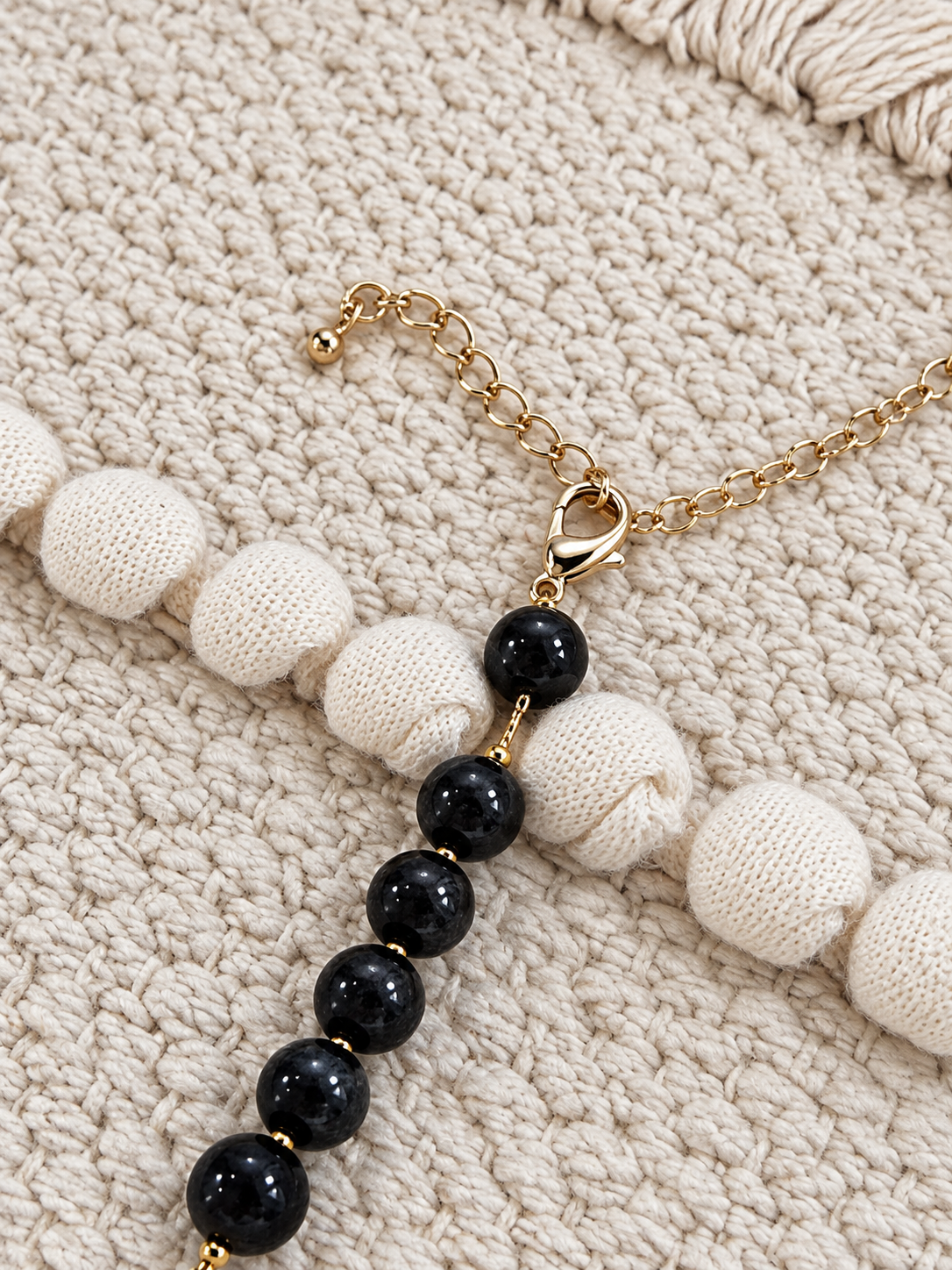 Onyx Stone Beaded Necklace