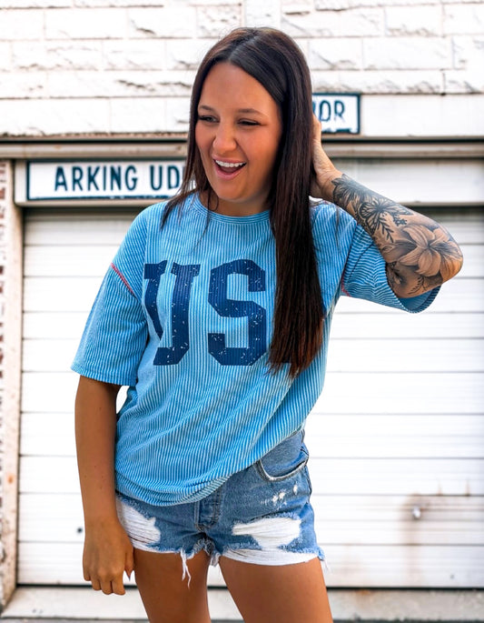 USA Ribbed Relax Tee