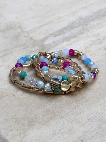 Color Pop Beaded Bracelet Set